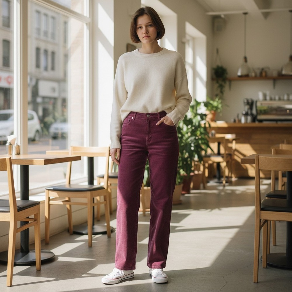 Talbots Flawless Five-Pocket Corduroy Straight Leg Pants Dusty Rose Mauve 18W